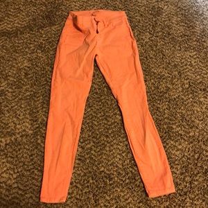 Peach skinny jeans